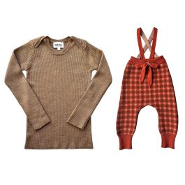 Sylfaen Skinny Rib Pecan & Castell Pants Brick