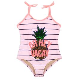 Magic Flip Sequin Striped Pineapple Swimsuit