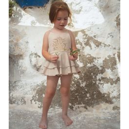 Sand Coral Motif Romper Suit
