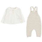 NB Knit Dungaree & Dots Blouse