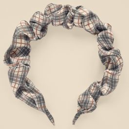 Gathered Headband | Holiday Plaid
