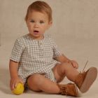 Beau Romper | Dusty Blue Gingham