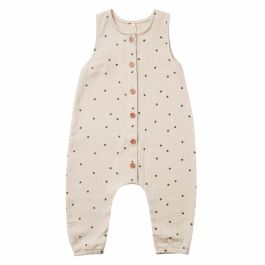 Natural Woven Button Jumpsuit