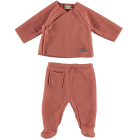 Nordic Fleece Top & Footed Trousers | Pink