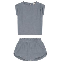 Praslin Shirt & Georgette Shorts | Grey Blue