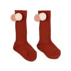 Pom Pom Rib Baby Socks | Argile