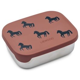 Arthur Steel Lunch Box 900 ML | Horses / Dark Rosetta