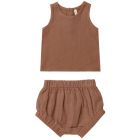 Woven Tank Top & Button Short | Sienna