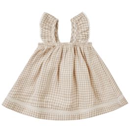 Ruffle Tank Dress | Oat Gingham