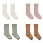 Socks, Set Of 4 | Natural, Mauve, Basil, Cinnamon