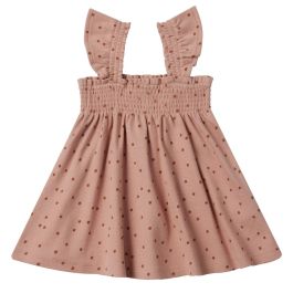 Smocked Jersey Dress | Polka Dot