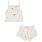 Pointelle Tank & Shortie Set | Ditsy Ocean