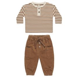 L/S Henley Tee & Luca Pant | Cinnamon