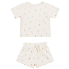 Boxy Pocket Tee + Short Set | Lemons