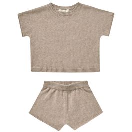 Relaxed Summer Knit Set | Heathered Oat