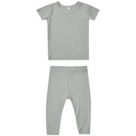 Bamboo Short Sleeve Pajama Set | Grid