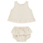 Ruffled Tulip Top + Bloomer Set | Oat Check