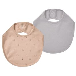 Jersey Snap Bib | Cherries, Periwinkle