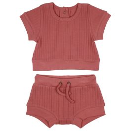 Ribbed Tee & Shortie Set | Sienna