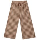 Wide Leg Pant | Brown Gingham