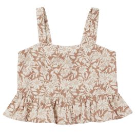 Cropped Peplum Tank | Plumeria