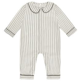 Baby Pajama Romper | Forest Pinstripe