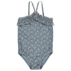 Rouched One-piece | Blue Floral