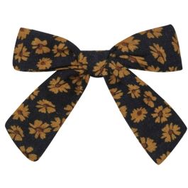 Girl Bow w/ Clip | Black Floral