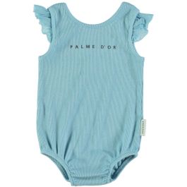 Ribbed Body Blue W/ Palme D'Or Print