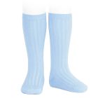 2016/2 Ribbed Knee High Socks | Baby Blue (410)