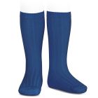 2016/2 Ribbed Knee High Socks | Indigo Blue (473)