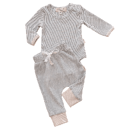 Ribbed Onesie & Relaxed Fit Leggings | Dusty Sage
