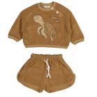 Terry Turtle Sweatshirt & Shorts | Tan