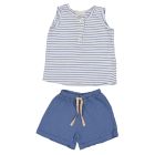 Striped Top & Bambula Shorts