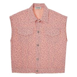 Animal Print Twill Vest