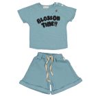 Sea Green Blossom Time Tee & Shorts