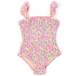 Crochet Trim Smock 1 Piece | Fresh Floral Pink