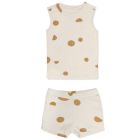 Sleeveless Frotté Top Sun & Shorts | Buttercream