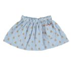 Short Skirt | Light Blue W/ Flowers