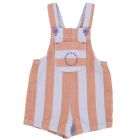 Baby Short Dungarees | Orange & Purple Stripes