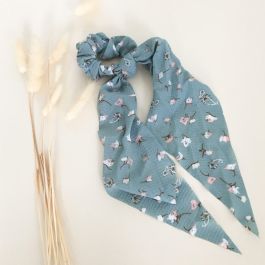 Scarf Scrunchie Floral Green