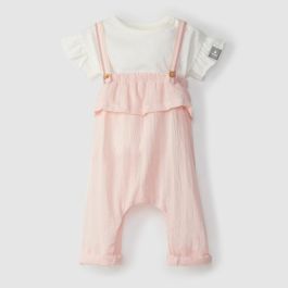 Set T-shirt & Dungarees | Pale Pink