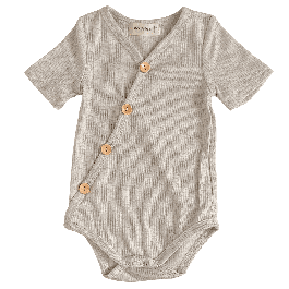 Short  Sleeve Bodysuit | Grey