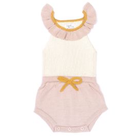 Stef Romper | Pink & Natural