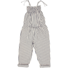 Striped Dungaree | Navy Blue