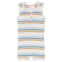 Striped Romper | Blue & Green
