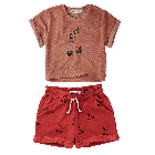 Sweat T-Shirt Terry Cherry & Short Print Cherry