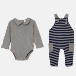 Ter Bodysuit & Ronie Overalls | Grey/Navy