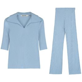 Micro Pleated Polo & Micro Pleated Trouser
