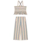 Camisole Florentina & Pants Flor | Sand Riviera Stripes